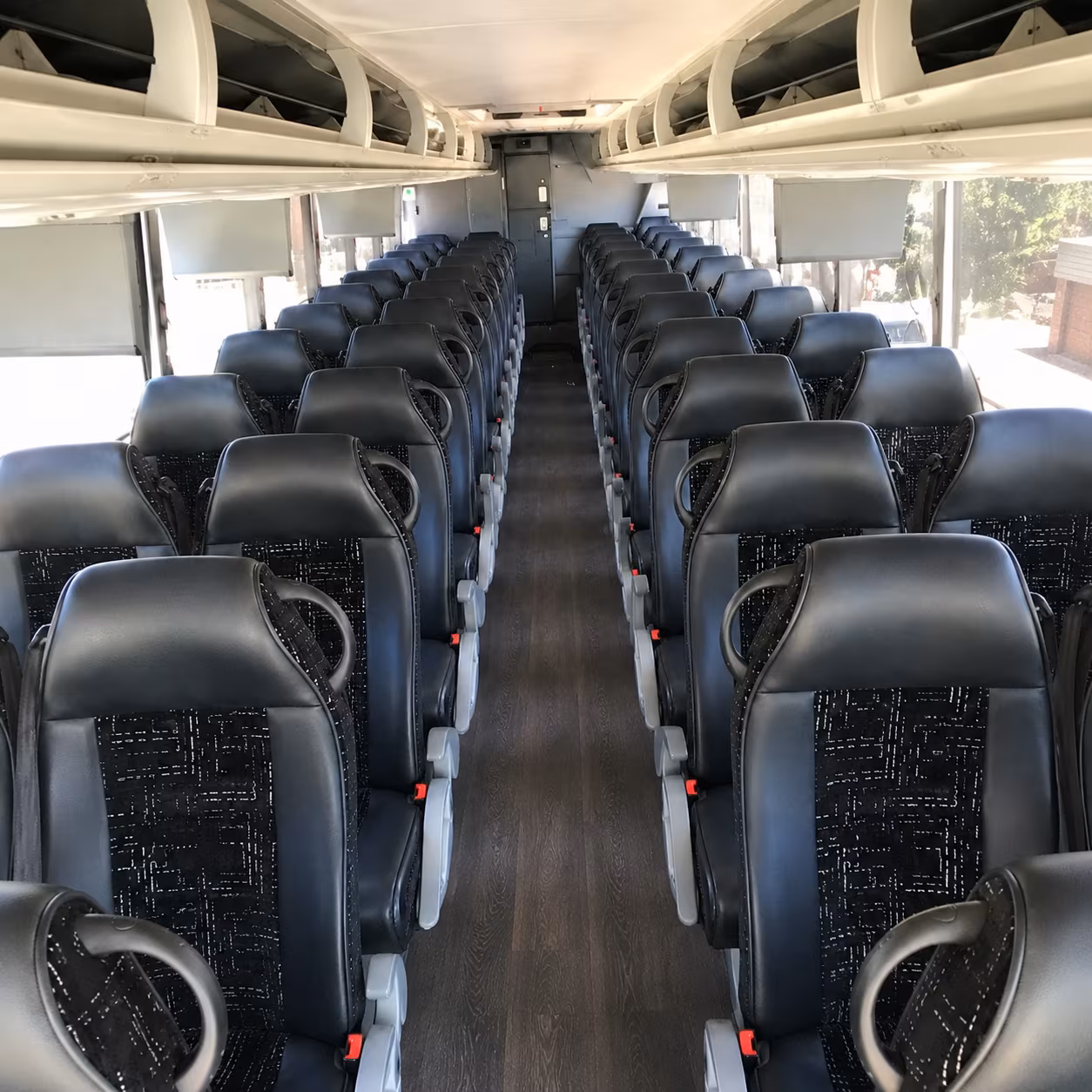 new braunfels 56 passenger charter bus interior